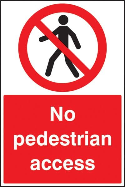 58819 No pedestrian access floor graphic 400x600mm  (400x600mm) Safety Sign