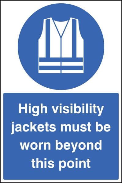 58820 High vis jackets must be worn floor graphic 400x600mm  (400x600mm) Safety Sign