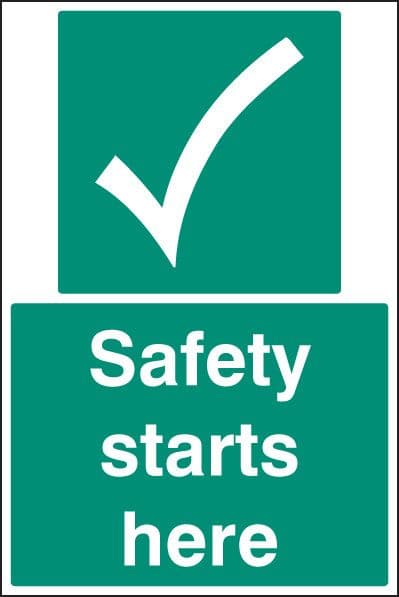 58825 Safety starts here floor graphic 400x600mm  (400x600mm) Safety Sign
