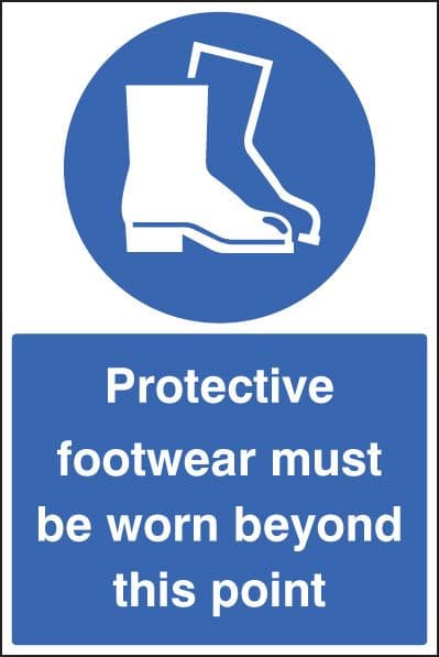 58828 Protective footwear must be worn floor graphic 400x600mm  (400x600mm) Safety Sign