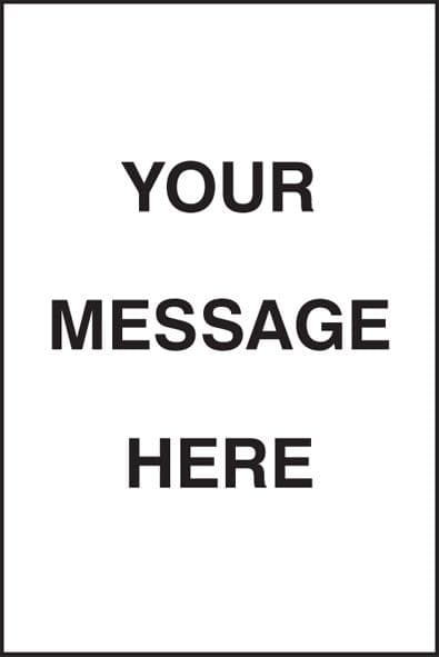 58855 Your message here floor graphic 400x600mm  (600x400mm) Safety Sign