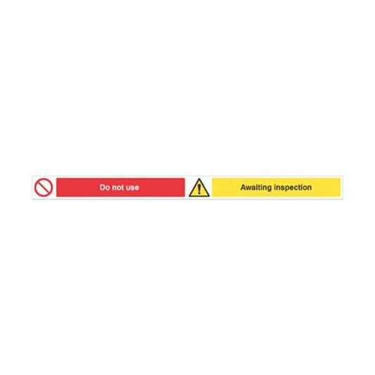 58889 Do not use Awaiting inspection, 1000x75mm magnetic PVC