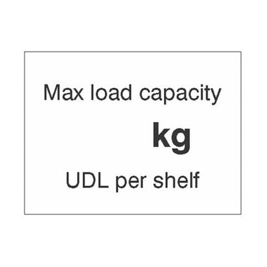 58907 Max load capacity ___kg UDL per shelf, 100x75mm magnetic PVC