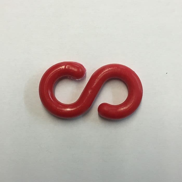 59018 Attachment Nylon S-Hook Attachment for chains - Red Safety Sign