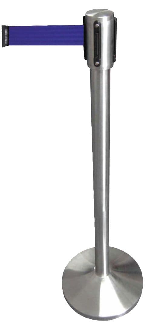 59028 Retractable post mounted barrier (black)  (900mm) Safety Sign