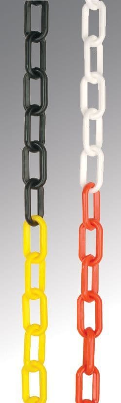 59041 Chain 6mm red & white 10m length polyethylene Safety Sign