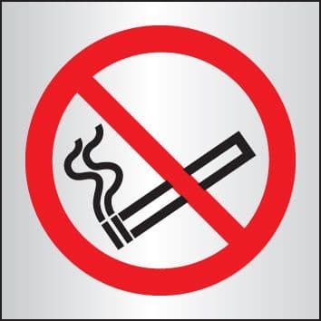 59049 No smoking 140x140mm aluminium  (140x140mm) Safety Sign