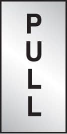 59073 Pull 70x35mm Engraved aluminium effect pvc  (70x35mm) Safety Sign