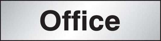59089 Office 140x35mm Engraved aluminium effect pvc  (140x35mm) Safety Sign