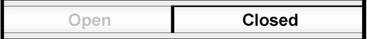 59116 Open/closed door slider  (300x40mm) Safety Sign