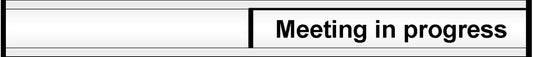 59121 Meeting in progress door slider  (300x40mm) Safety Sign