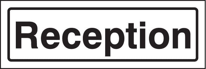 59190 Reception visual impact sign  (450x150mm) Safety Sign