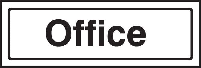 59191 Office visual impact sign  (450x150mm) Safety Sign