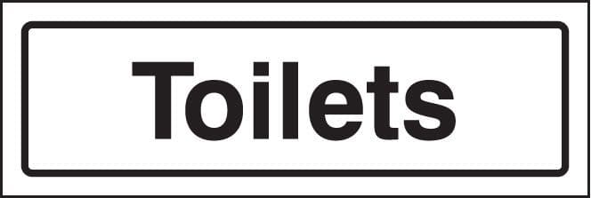 59192 Toilets visual impact sign  (450x150mm) Safety Sign