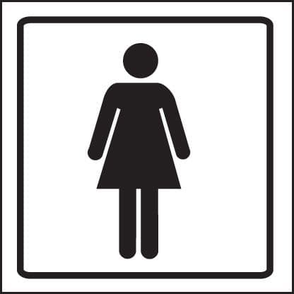 59194 Ladies symbol visual impact sign  (200x200mm) Safety Sign