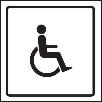 59196 Disabled symbol visual impact sign  (200x200mm) Safety Sign