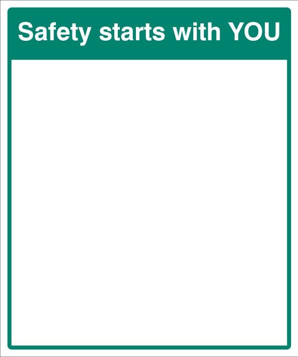 59236 Mirror Message - Safety starts with you 405x485mm  (405x485) Safety Sign