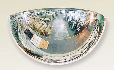 59240 Half Dome Mirror (600dia 180deg)  to view 3 directions  (600mm) Safety Sign