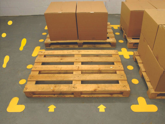59524 Floor Signal Markers  T 200 x 300mm   (Pack of 10) - Yellow Safety Sign