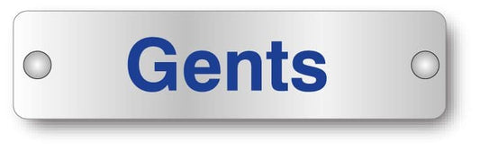 59617 Gents visual impact aluminium door sign  (200x50mm) Safety Sign