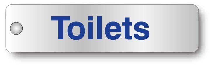 59618 Toilets visual impact aluminium door sign  (200x50mm) Safety Sign