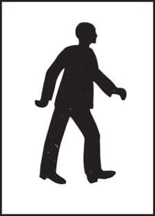59648 Stencil kit 300x400mm - Pedestrian  (300x400mm) Safety Sign