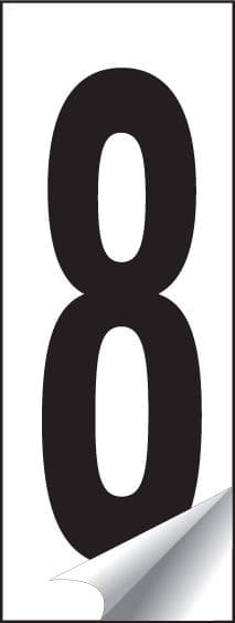 59679 Identification numbers 0-9 14x19mm  (14x19mm) Safety Sign