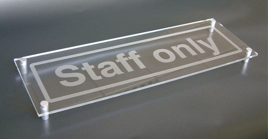 59688 Design Your Own visual impact sign 450x150mm c/w stand off locators  (490x150mm) Safety Sign