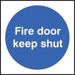 59703 100 S/A labels 100x100mm fire door keep shut  (100x100mm) Safety Sign