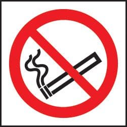 59706 100 S/A labels 50x50mm no smoking  (50x50mm) Safety Sign