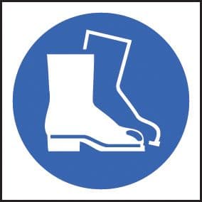 59712 100 S/A labels 50x50mm safety boots  (50x50mm) Safety Sign