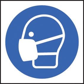 59714 100 S/A labels 50x50mm masks  (50x50mm) Safety Sign