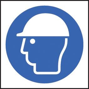 59717 100 S/A labels 50x50mm safety helmet  (50x50mm) Safety Sign