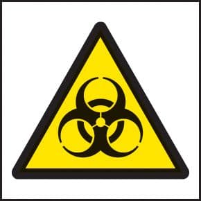 59724 100 S/A labels 50x50mm biological  (50x50mm) Safety Sign