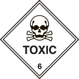 59742 100 S/A labels 100x100mm toxic 6  (100x100mm) Safety Sign