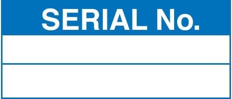 59747 100 S/A labels 50x20 serial number  (50x20mm) Safety Sign