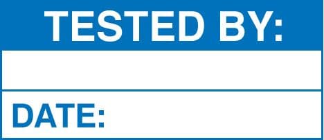 59748 100 S/A labels 50x20 tested by  (50x20mm) Safety Sign