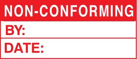 59751 100 S/A labels 50x20 non-conforming  (50x20mm) Safety Sign