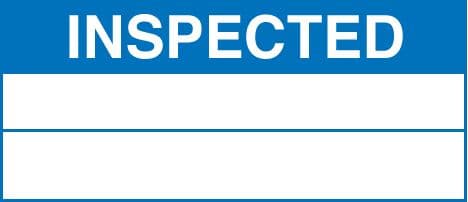 59758 100 S/A labels 50x20 inspected  (50x20mm) Safety Sign