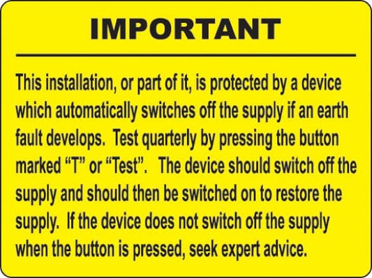 59764 RDC test roll of 100 labels 100x75mm  (100x75mm) Safety Sign