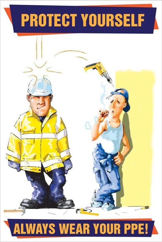 59821 Always wear your PPE poster 510x760mm synthetic paper  (510x760mm) Safety Sign