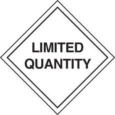 59835 Limited quantity labels 100x100mm roll of 100  (100x100mm) Safety Sign
