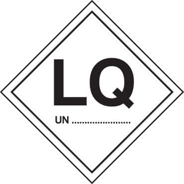 59836 LQ UN labels 100x100mm - roll of 100  (100x100mm) Safety Sign