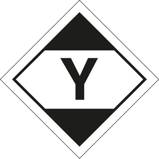 59838 LQ diamond Y - air transport (ADR 2011) 100x100mm roll of 100  (100x100mm) Safety Sign