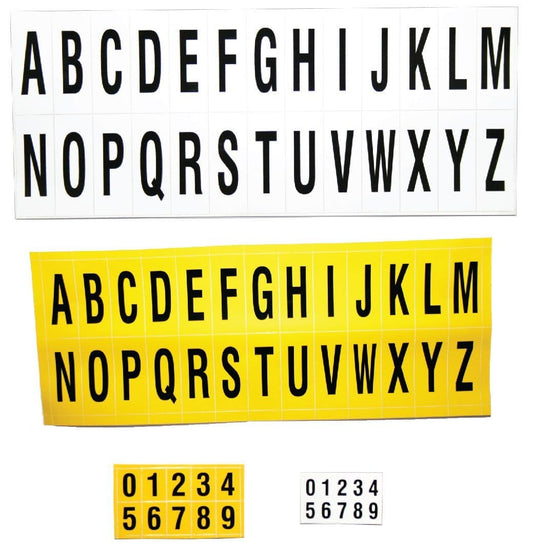 59840 Identification letter sets A-Z 45x130mm  (45x130mm) Safety Sign