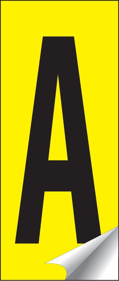 59843 Identification letter sets A-Z 14x19mm  (14x19mm) Safety Sign