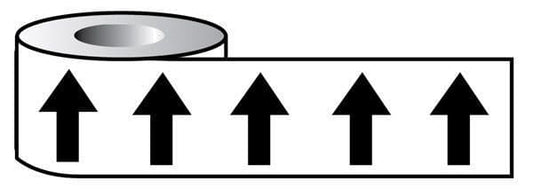 59876 Pipeline ID Black Arrows on White 50mm x 33M Safety Sign