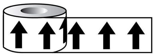 59878 Pipeline ID Black Arrows on Clear 50mm x 33M Safety Sign