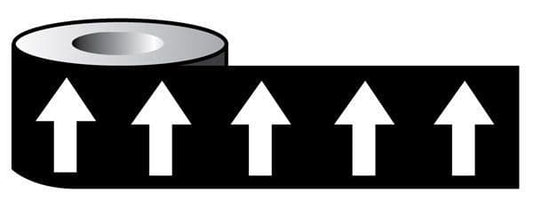 59888 Pipeline ID White Arrows on Black (00E53) 50mm x 33M Safety Sign