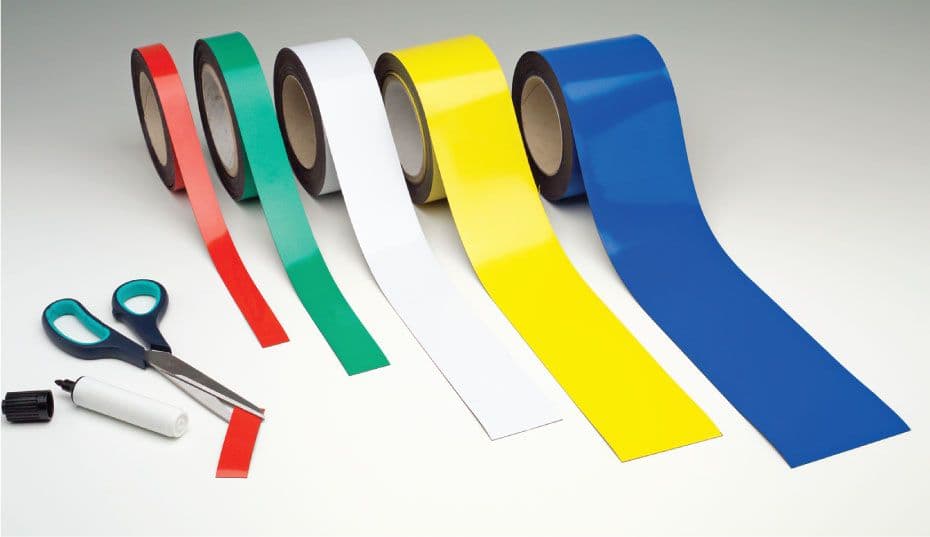 59890 Magnetic easy-wipe strip 20mmx10m white  (20mm x 10M) Safety Sign